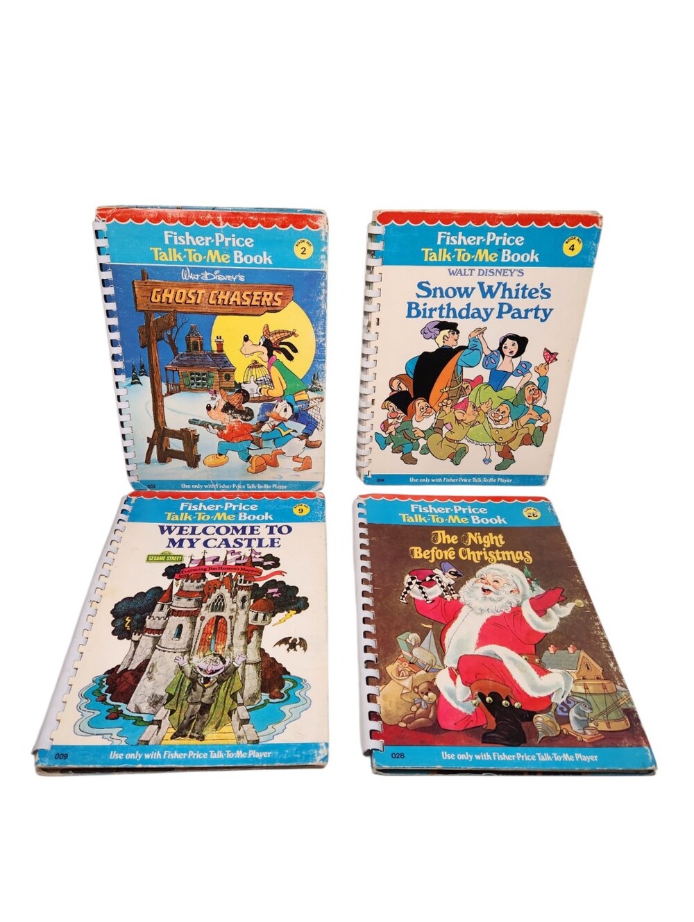 Vintage Fisher Price Talk to Me Books Disney Christmas Lot of Four No. 2 4 9 28